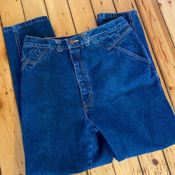 Vintage 1970s-1980s Wigh Waisted Tiger Jeans Made in USA Scovill 31/32 W - Picture 1 of 5